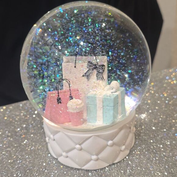 At Home Shopping , Tiffany's, & Lattes Glitter Snow Globe - Picture 8 of 8